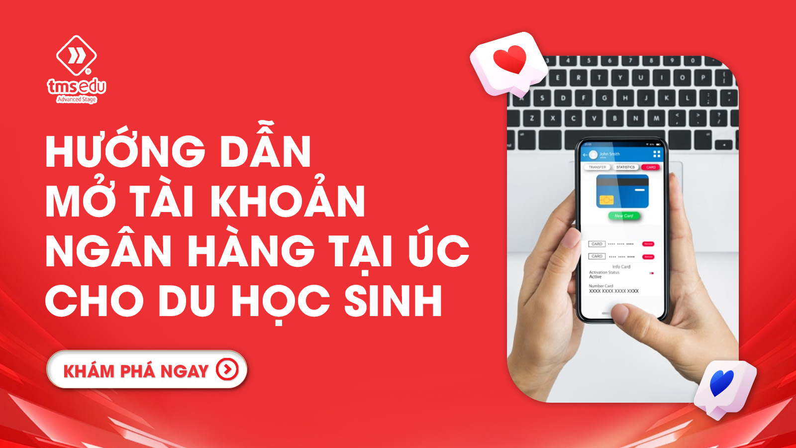 Hướng dẫn mở thẻ ngân hàng cho sinh viên du học úc